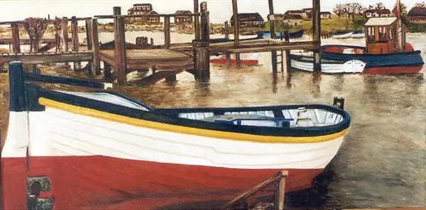 Boat Aground by Sue Lassetter
